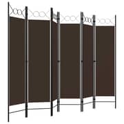 Vidaxl 6-panel Room Divider Brown 240x180 Cm