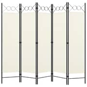 Vidaxl 5-panel Room Divider Cream White 200x180 Cm