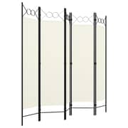 Vidaxl 5-panel Room Divider Cream White 200x180 Cm