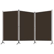 Vidaxl 3-panel Room Divider Brown 260x180 Cm