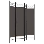 Vidaxl 4-panel Room Divider Anthracite 160x180 Cm
