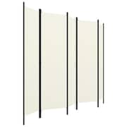 Vidaxl 5-panel Room Divider Cream White 250x180 Cm