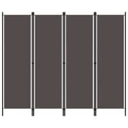 Vidaxl 4-panel Room Divider Anthracite 200x180 Cm