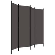 Vidaxl 4-panel Room Divider Anthracite 200x180 Cm