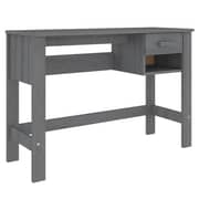 Vidaxl Desk Dark Grey 110x40x75 Cm Solid Wood Pine