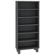 vidaXL CD Cabinet HAMAR Dark Grey 45x18x100 cm Solid Wood Pine