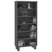 vidaXL CD Cabinet HAMAR Dark Grey 45x18x100 cm Solid Wood Pine