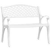 Vidaxl Garden Bench 102 Cm Cast Aluminium White