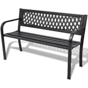Vidaxl Garden Bench 118 Cm Steel Black