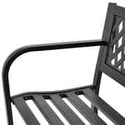 Vidaxl Garden Bench 118 Cm Steel Black