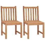Vidaxl Garden Chairs 2 Pcs Solid Teak Wood