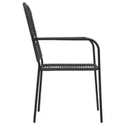 Vidaxl Garden Chairs 4 Pcs Cotton Rope And Steel Black