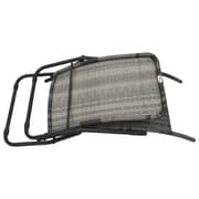 Vidaxl Folding Sun Lounger Poly Rattan Grey