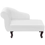 Vidaxl Artificial Leather Chaise Longue With Left Armrest White