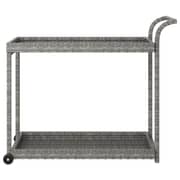 Vidaxl Bar Cart Grey 100x45x83 Cm Poly Rattan
