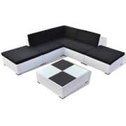 Vidaxl 6 Piece Garden Lounge Set With Cushions Poly Rattan White