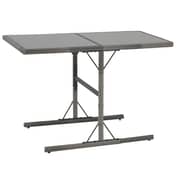 44721 Vidaxl 7 Piece Outdoor Dining Set With Cushions Poly Rattan Grey