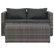 Vidaxl 6 Piece Garden Lounge Set With Cushions Poly Rattan Grey