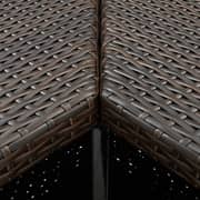 Vidaxl Corner Bar Table Brown 100x50x105 Cm Poly Rattan