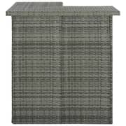 Vidaxl Corner Bar Table Grey 100x50x105 Cm Poly Rattan