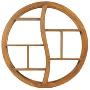 Vidaxl Yin Yang Wall Shelf 80x17.5x80 Cm Solid Teak Wood