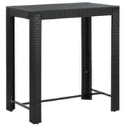 Vidaxl Garden Bar Table Black 100x60.5x110.5 Cm Poly Rattan
