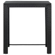 Vidaxl Garden Bar Table Black 100x60.5x110.5 Cm Poly Rattan