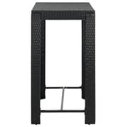 Vidaxl Garden Bar Table Black 100x60.5x110.5 Cm Poly Rattan