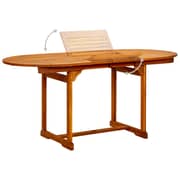 Vidaxl Garden Dining Table (120-170)x80x75 Cm Solid Acacia Wood