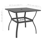 vidaXL Garden Table 81.5*81.5*72 cm