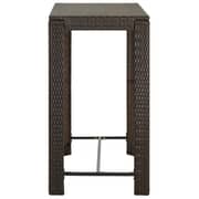 Vidaxl Garden Bar Table Brown 100x60.5x110.5 Cm Poly Rattan