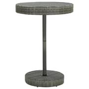 Vidaxl Garden Table Grey 75.5x106 Cm Poly Rattan