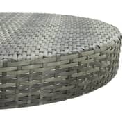 Vidaxl Garden Table Grey 75.5x106 Cm Poly Rattan