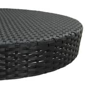 Vidaxl Garden Table Black 75.5x106 Cm Poly Rattan