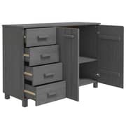 vidaXL Sideboard HAMAR Dark Grey 113x40x80 cm Solid Wood Pine