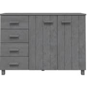 vidaXL Sideboard HAMAR Dark Grey 113x40x80 cm Solid Wood Pine