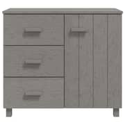 vidaXL Sideboard HAMAR Light Grey 90x40x80 cm Solid Pinewood