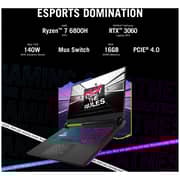 ASUS ROG Strix G17 (2022) Gaming Laptop - AMD Ryzen 7-6800H / 17.3inch FHD / 16GB RAM / 1TB SSD / 6GB NVIDIA GeForce RTX 3060 Graphics / Windows 11 Home / English & Arabic Keyboard / Grey / Middle East Version - [G713RM-KH011W]