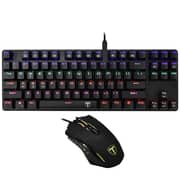 T-Dagger Gaming Bundle TGS005 - Keyboard TGK313 Blue Switch With Rainbow LED Lighting - Gaming Mouse TGM206 2,400 DPI With 6 Buttons