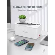 LDNIO Universal Power Strip With Cable Management Box 5 Socket + 3 Usb Ports And 200m Long Extension Cord White