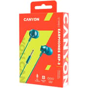 Canyon Sep-3 Stereo Earphones With Microphone Metallic Shell Cable Length 1.2m Blue-Green