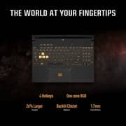 ASUS TUF F15 (2022) Gaming Laptop - 12th Gen / Intel Core i7-12700H / 15.6inch FHD / 16GB RAM / 512GB SSD / 4GB NVIDIA GeForce RTX 3050 Graphics / Windows 11 Home / English & Arabic Keyboard / Grey / Middle East Version - [FX507ZC-HN027W]