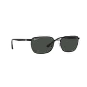 Ray Ban Rb3684ch 002/k8 Size 58 Polarized Rectangular Black Sunglasses Unisex