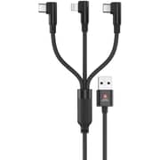 Swiss Military 3 In 1 USB Cable 2m Black