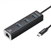 Honeywell HC000006/ADP/BLK Platinum Series 4 In 1 USB-C Hub Black
