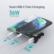 Choetech TC0008-V2 Dual USB-C Port PD40W Car Charger Black