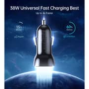 Choetech Dual Port Car Charger Black