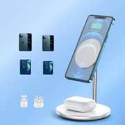 Choetech 2-in-1 Magnetic Wireless Charger White