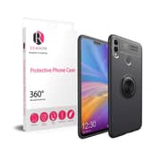 Remson Back Case Cover For Huawei Honor 8x Ring Series Shock Absorption Soft Tpu Black