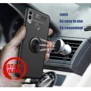 Remson Back Case Cover For Huawei Honor 8x Ring Series Shock Absorption Soft Tpu Black